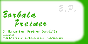 borbala preiner business card